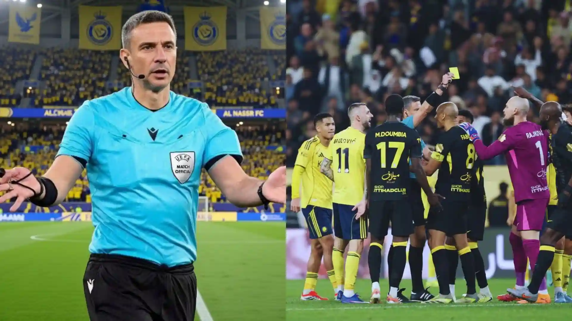 بعد أخطاء الكلاسيكو.. إيقاف حكم النصر والاتحاد