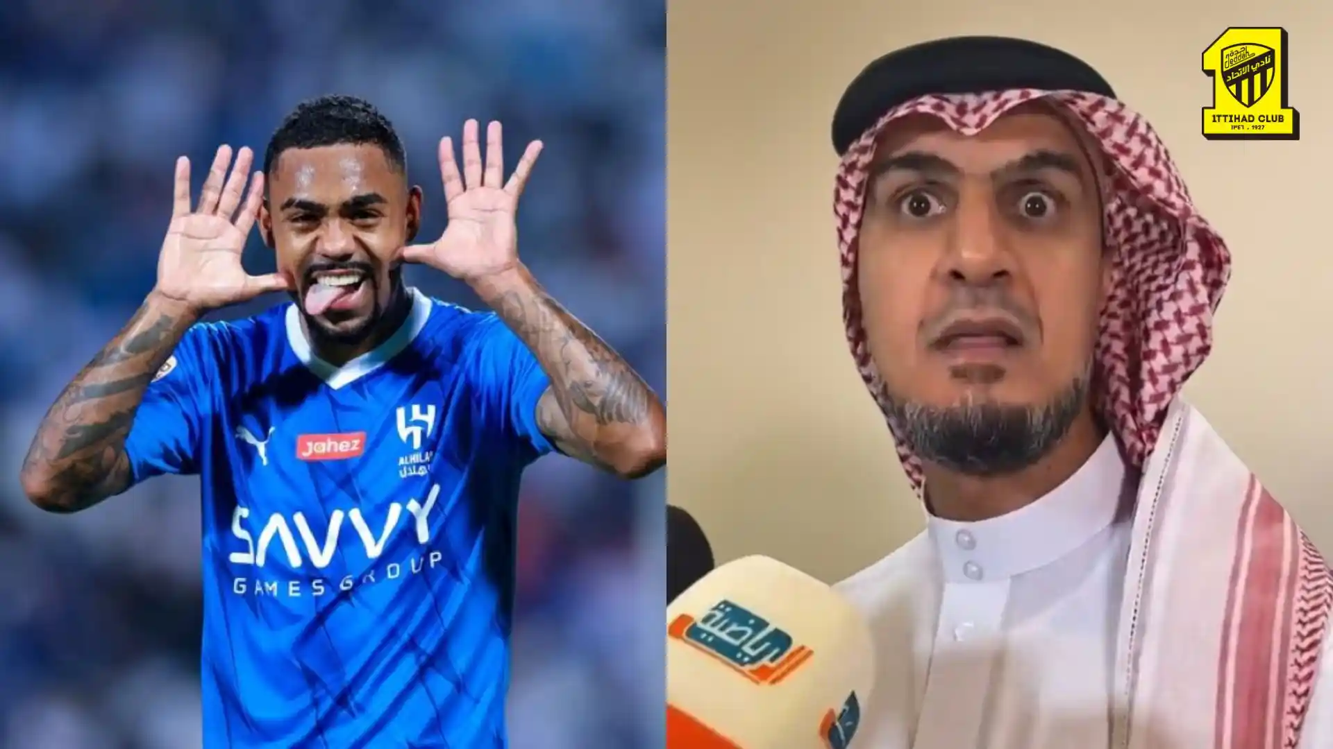 بعد إصابته.. المفرج يكشف موقف مالكوم من كلاسيكو الاتحاد