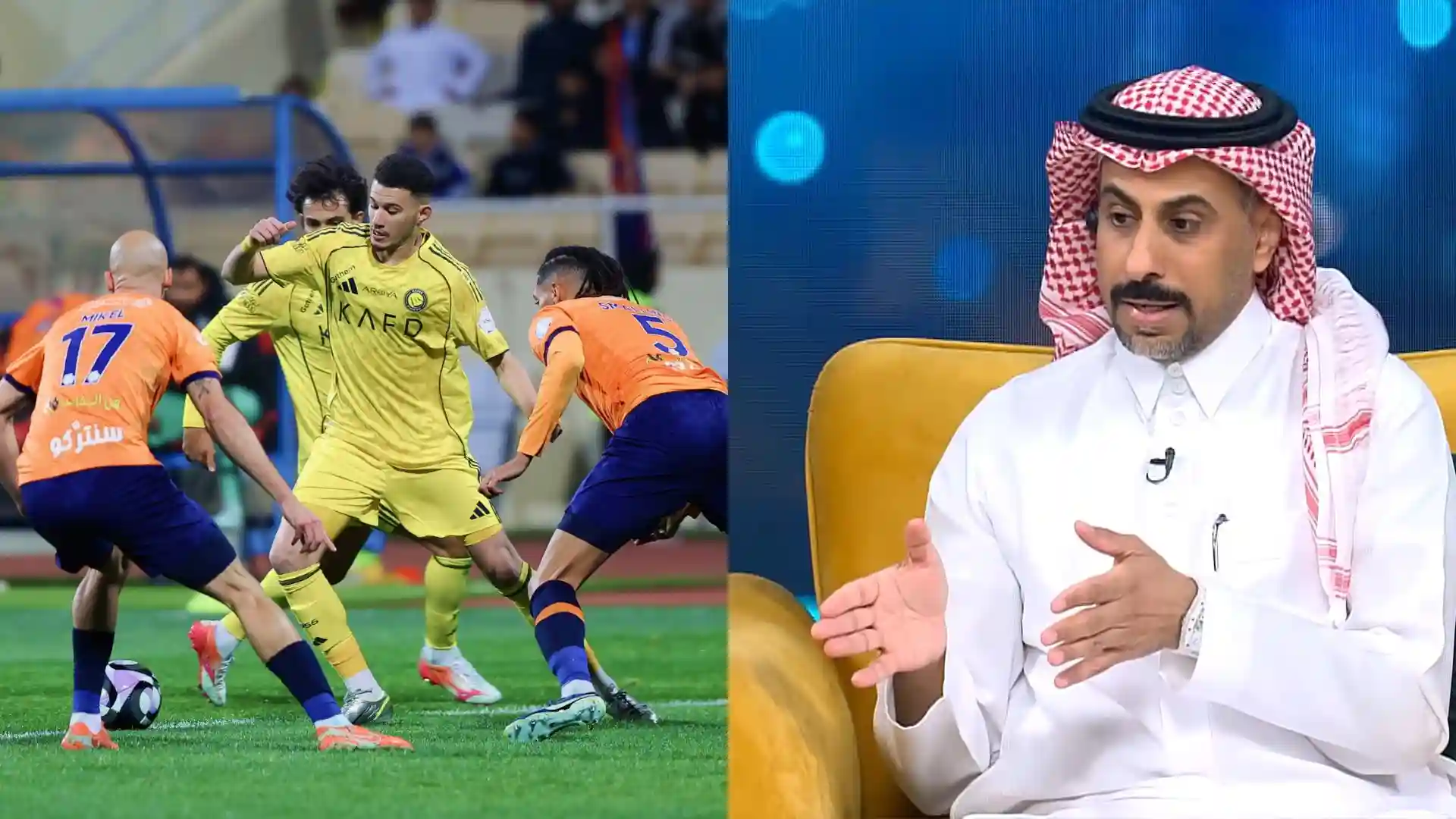 العنزي يوجه رسالة للهلاليين بعد ثلاثية النصر في شباك الفيحاء